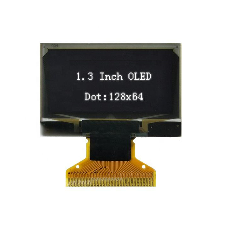 1.3 Inch PMOLED Display for Measuring Equipment, 128x64 Pixel XFP1116-07 FPC White Color  30 Pin